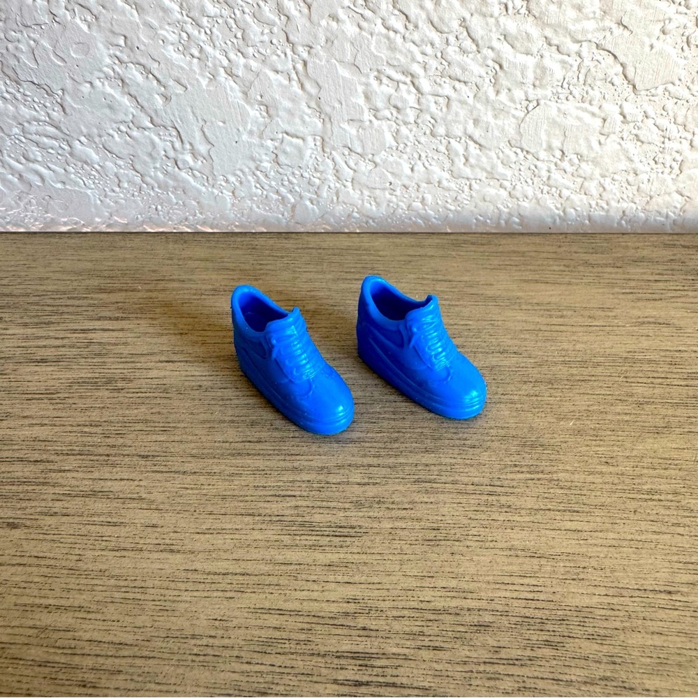 Blue Doll Shoes‎ Plastic Sneakers Miniature Toy Footwear Accessories